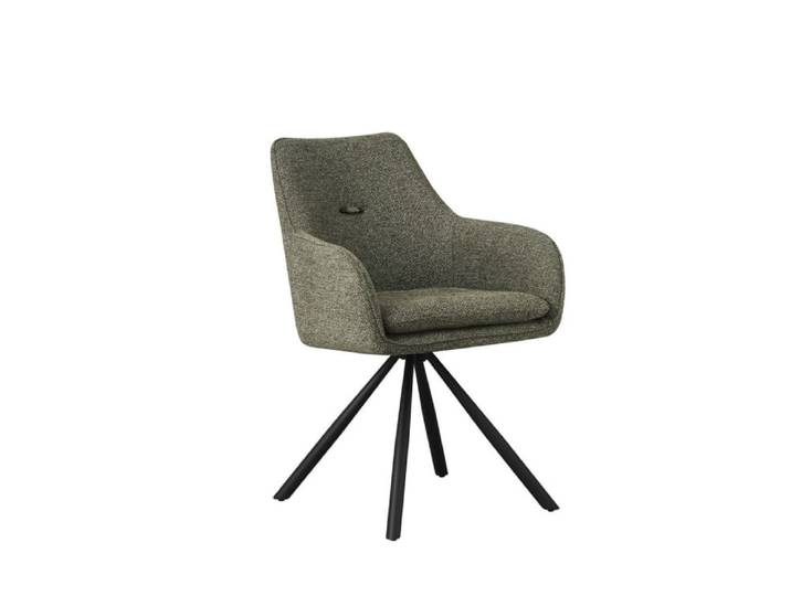 Set 2 chaises pivotantes vertes