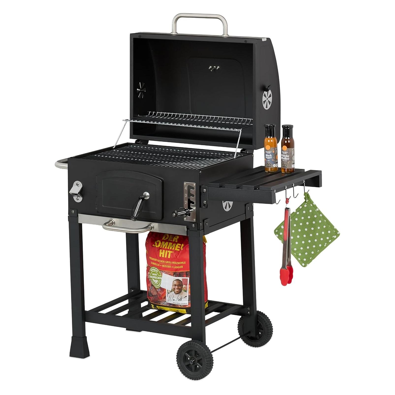 Relaxdays Holzkohlegrillwagen (56.50 cm) (4052025508722)
