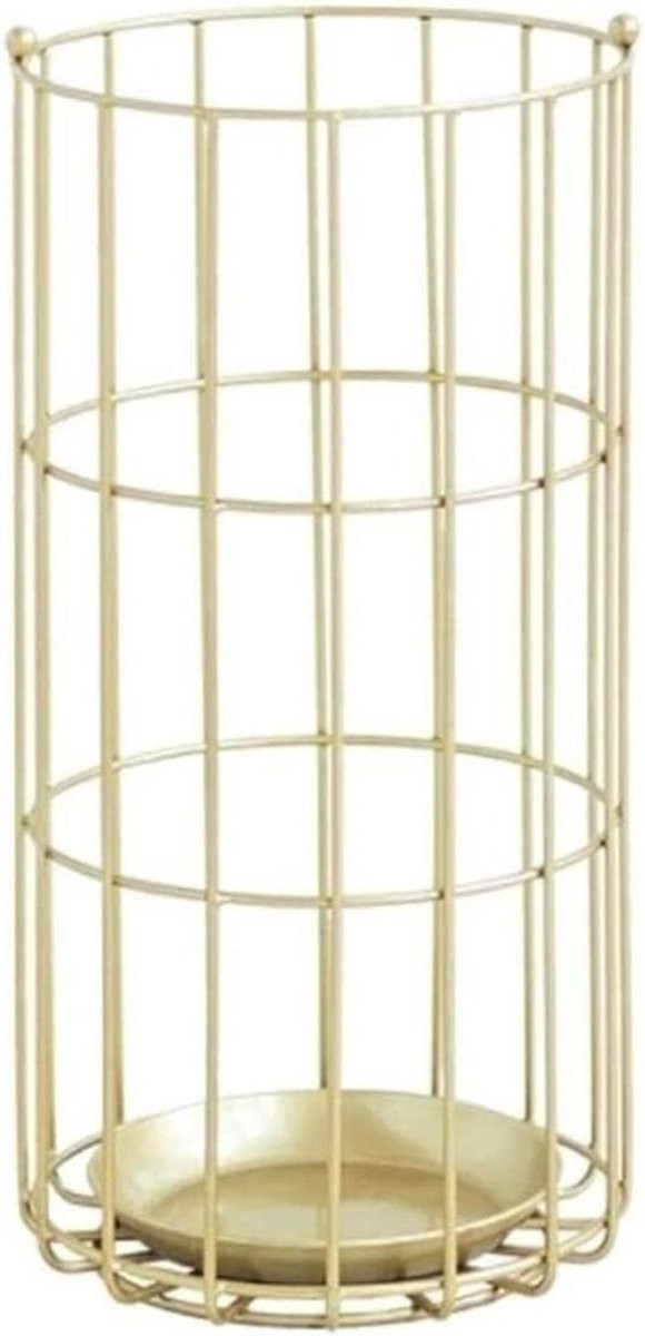 Zwarte metalen paraplu stand voor het organiseren van je entree, 50 x 25 cm