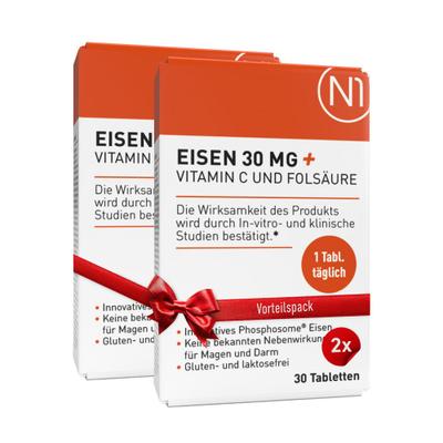 N1 Eisen 30 mg+Vitamin C und Folsäure Tabletten 2x 2x30 St