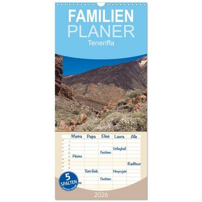 Familienplaner 2026 - Teneriffa - Inmitten des Atlantischen Archipels mit 5 Spalten (Wandkalender, 21 x 45 cm) CALVENDO