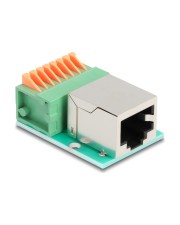 Delock RJ45 Buchse zu Terminalblock mit Drucktaster Cat.5e (90652)