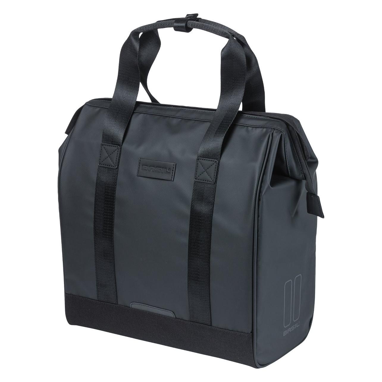 Basil Grosse Plane mit Haken für Einkaufstasche (23 l, Gepäckträgertasche) (B18255-noir)