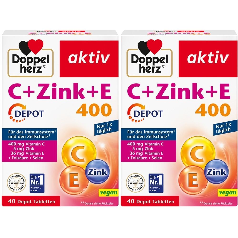 Doppelherz C+Zink+E Depot Tabletten 2x 2x40 St