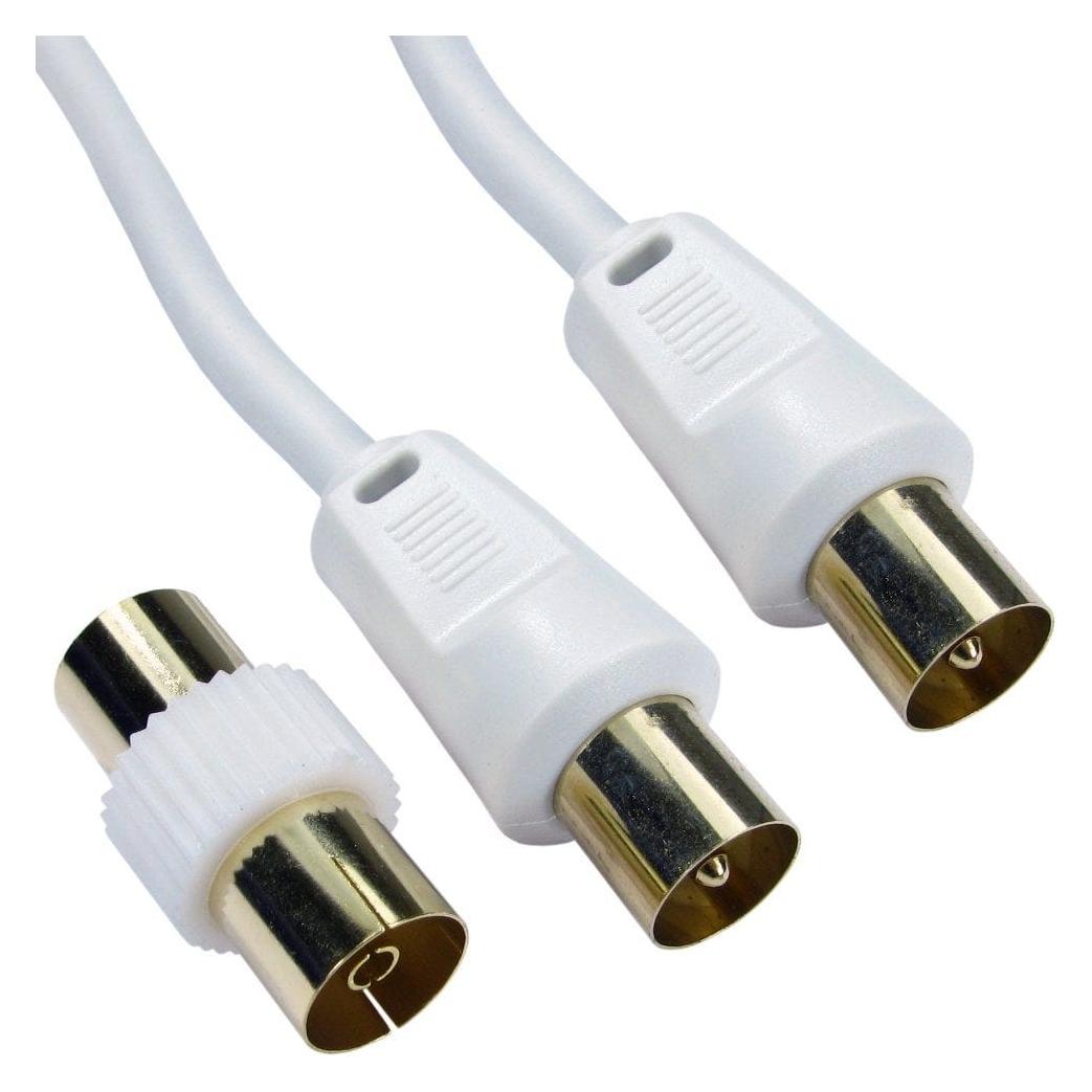 Cables Direct CDL 50m TV +Female Coupler - White (2TV-50)