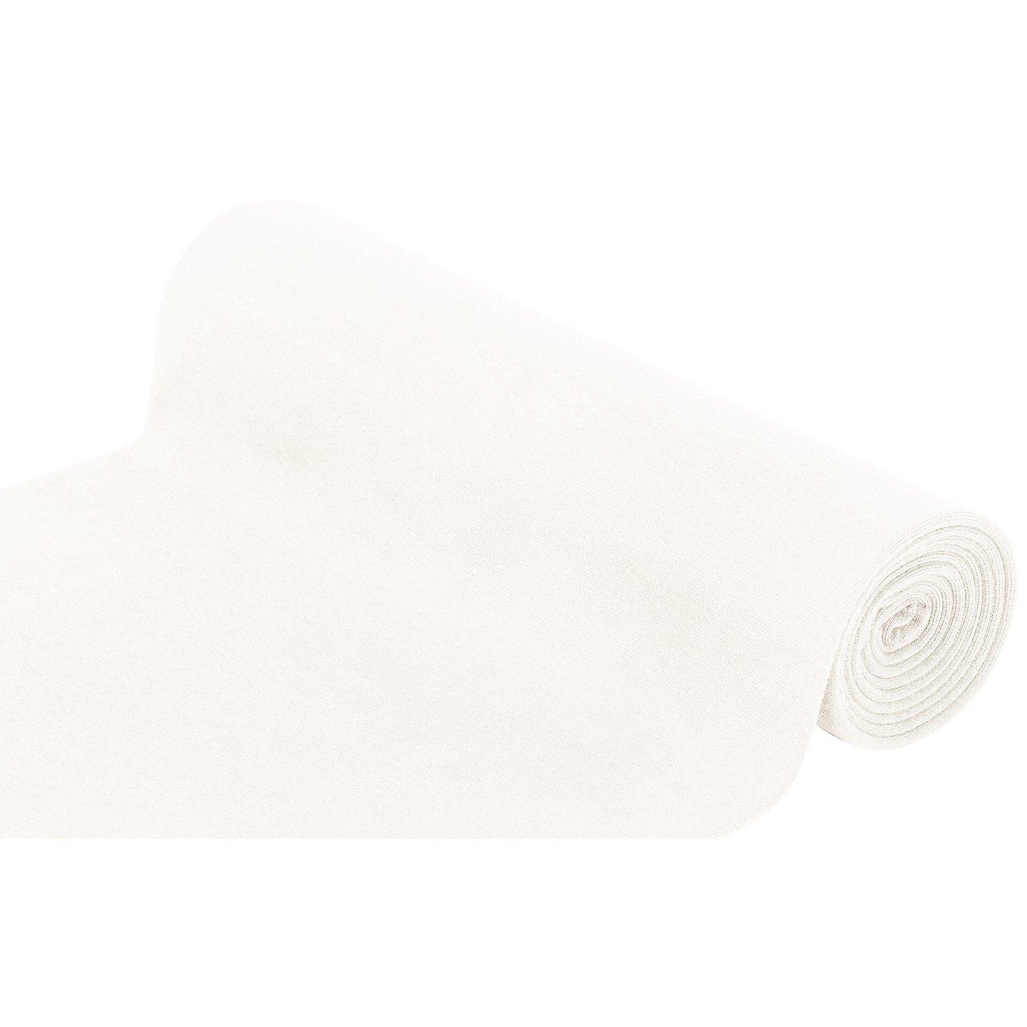 Glatter Bündchenstoff "Comfort", offwhite