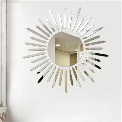 Perfect Picks Market Sunflower Wall Sticker Acrylic Mirror Wall Decor Self Adhesive Floral Accent 7