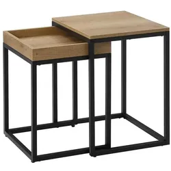 Vasagle, Couchtisch + Beistelltisch, Beistelltische-Set braun