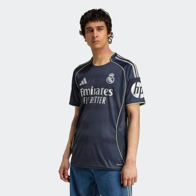 Fußballtrikot ADIDAS PERFORMANCE "REAL MADRID 25/26 AUSWÄRTSTRIKOT", Herren, Gr. L, blau (legend ink), Obermaterial: 100% Polyester, Trikots Fußballtrikot, Real Madrid