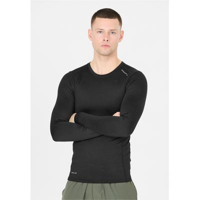 Langarmshirt ENDURANCE "Power", Herren, Gr. L, schwarz, 90% Polyester, 10% Elasthan, unifarben, normal, Rundhals, Shirts Langarmshirt, mit Temperatur- und Feuchtigkeitsregulierung