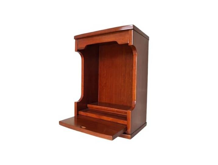 AANNAA Wandmontierter buddhistischer Altar-Schreintisch aus massivem Holz mit versteckten Haken for Gebet(Rosewood,53cm)