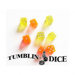 Ferti Tumblin-Dice Zusatzwürfel - gelb - orange - je 4 Stück (15mm) 261626