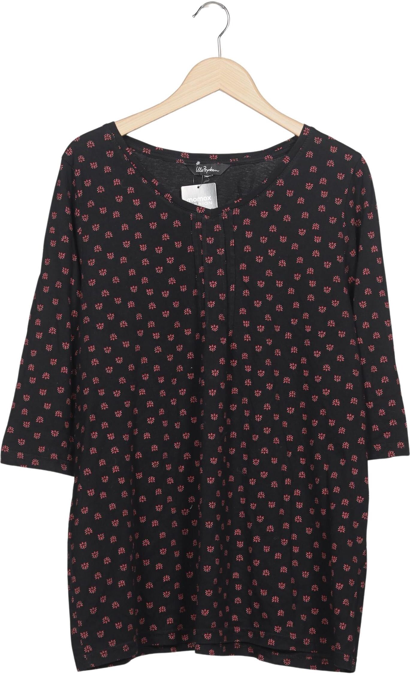 Ulla Popken Damen Langarmshirt, Schwarz, Gr. XL, Baumwolle - Second Hand