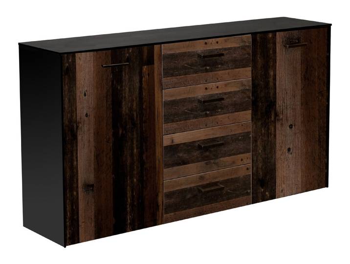 freiraum Sideboard Texas, in schwarzstahl / texas oak, Holzwerkstoff - 177x97x41 (BxHxT)