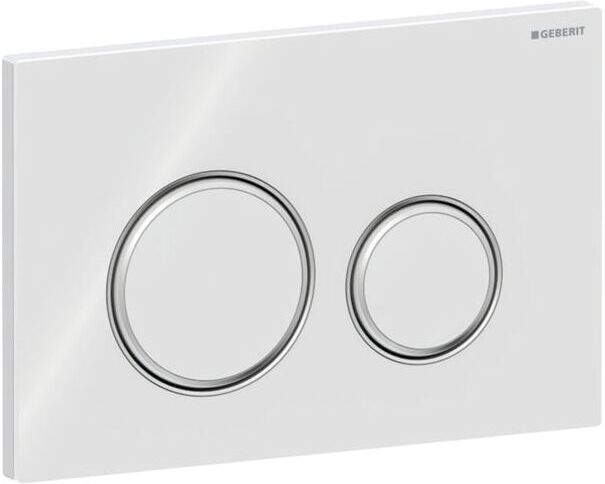 Geberit Sigma 50 Round Betätigungsplatte 115884SI1 weiß, für 2-Mengen Spülung
