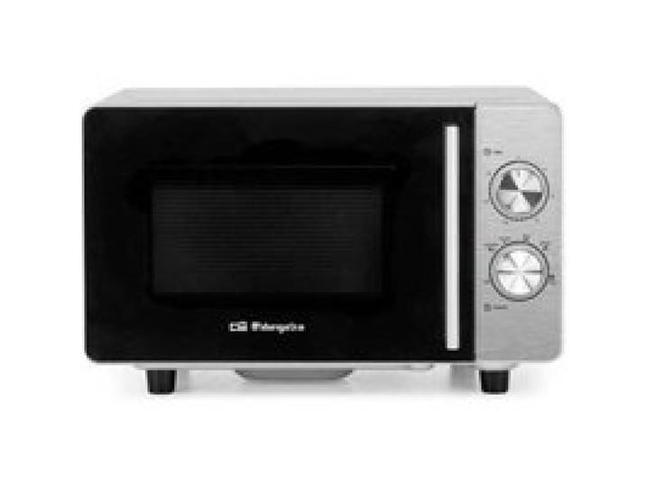 Microondas Orbegozo MI 2030 CE 20 Litros 700W Acero Inoxidable Sin Plato Programa Descongelación
