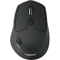 Logitech M720 Triathlon Schwarz - 1000 DPI, Logitech Unifying-Empfänger, Bluetooth, 1x AA Batterie