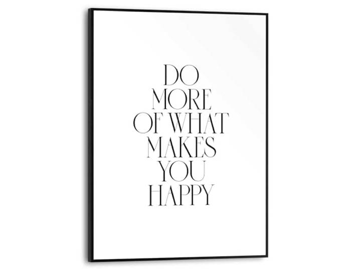 REINDERS Gerahmtes Bild, More Happiness, Home Office, Poster, Wanddeko, Room Decor, MDF, Schwarz-Weiß, 40 x 30