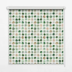 INNENROLLO - Fensterrollo - Rollo - 60x40 cm - Grüne Kreise