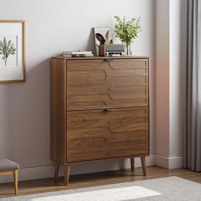 ZWYO HOSIMU Freestanding Shoe Cabinet with 2 Flip Drawers for Entryway