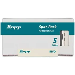 Kopp 404601050 5Abdeckrahm.2-fach RIVO creme