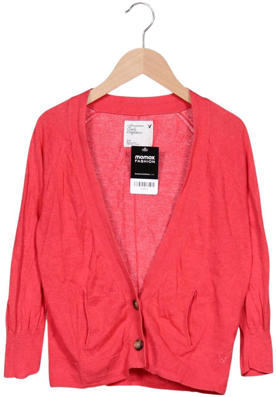 American Eagle Outfitters Damen Strickjacke, Rot, Gr. S, Baumwolle - Second Hand