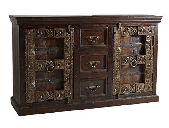 SIT-Möbel Almirah 5103-30 koloniales Sideboard, 2 Türen & 3 Schubladen, recyceltes Holz, 150x45x90 cm
