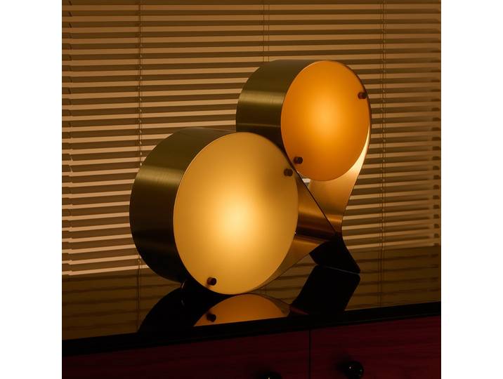 Coppia Tischleuchte Bronze Stahl/Ivory/Blush - GUBI - Wohnzimmer - Modern - Kunststoff - Mehrflammig