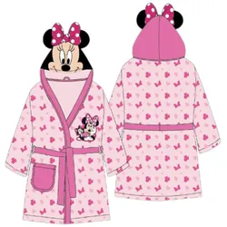 Disney Disney Minnie Mouse Kinder Bademantel Rosa 110/116 mit Kapuze & Gürtel