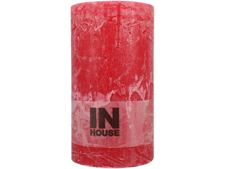 Inhouse Zylinderkerze rot 10x18cm