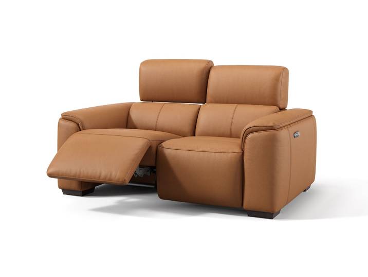 Leder Relaxsofa CALVERA 2-Sitzer elektrisch Sofa Couch