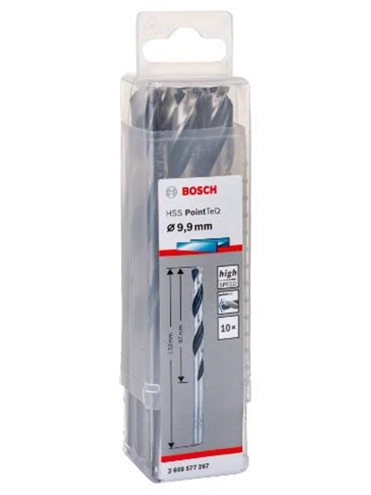 Bosch HSS PointTeQ Drill Bit 9.9mm 10pcs