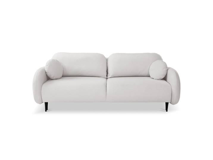 Schlafsofa Bafra mit Schlaffunktion und Bettkasten, cremefarbenes