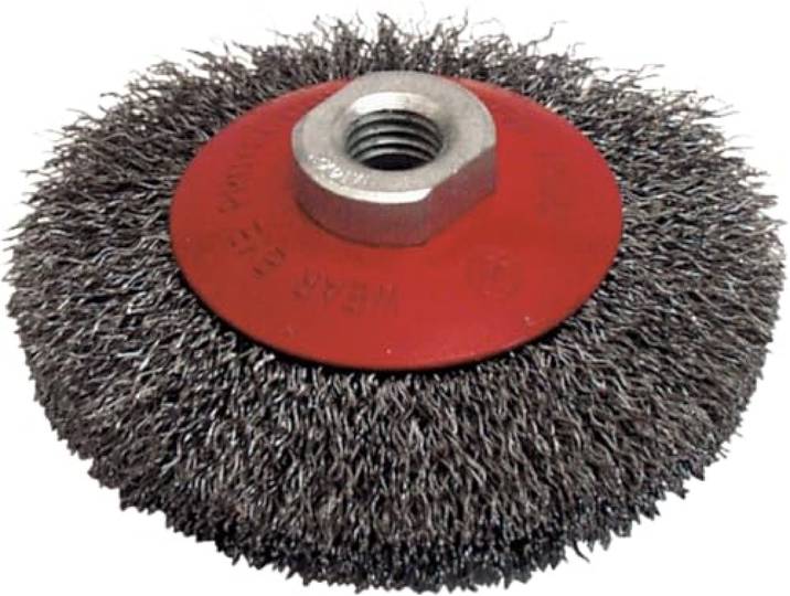 BROSSE CUVETTE D.100 M14 FIL 0.30 ACIER ONDULE - 520.100V - LEMAN