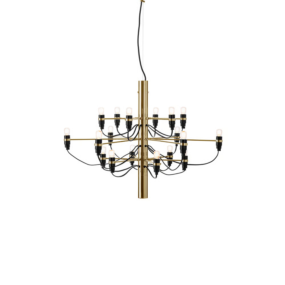 Flos 2097 Sarfatti kroonluchter Messing 18 lampen
