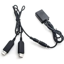 Caruba Sony NP FW50 Volldecodierung Dummy Batterie + 5V 2A duales USB Kabel (Kamera Akku), Kamera Stromversorgung, Schwarz