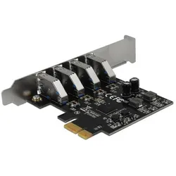 Delock PCI Express Karte 4x USB Typ-A, Kontrollerkarte
