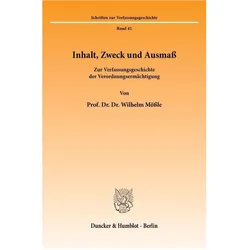 Inhalt, Zweck und Ausmass., Fachbücher von Wilhelm Mössle