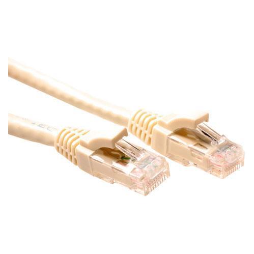 ACT Ivory 1 meter U/UTP CAT6 patch cable component level with RJ45 connectors (U/UTP, CAT6, 1 m) (IK8401)