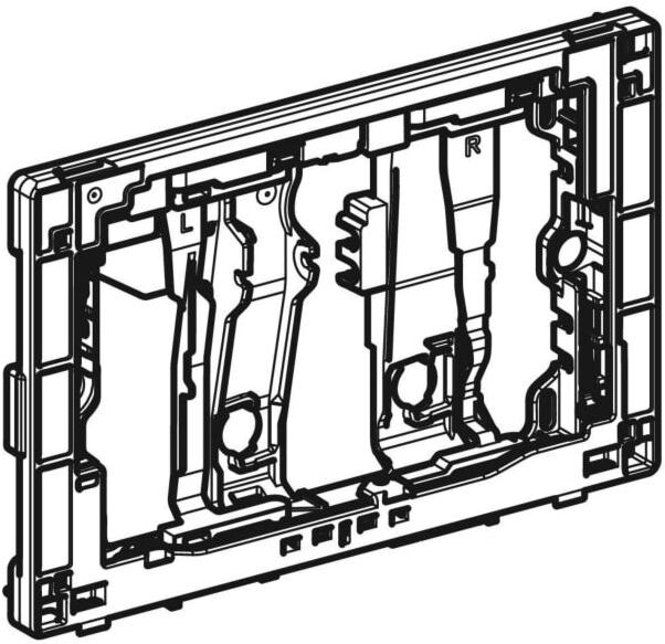 Geberit Schwenkrahmen für DuoFresh Modul 243974211 mit manueller Auslösung glanzverchromt