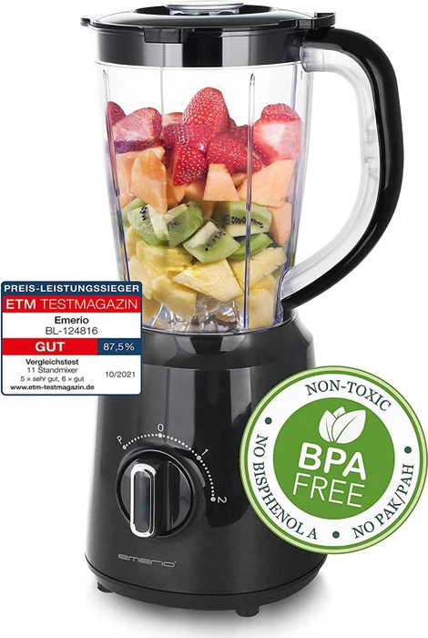 Emerio Standmixer 1.5L Behälter, BPA frei, schwarz