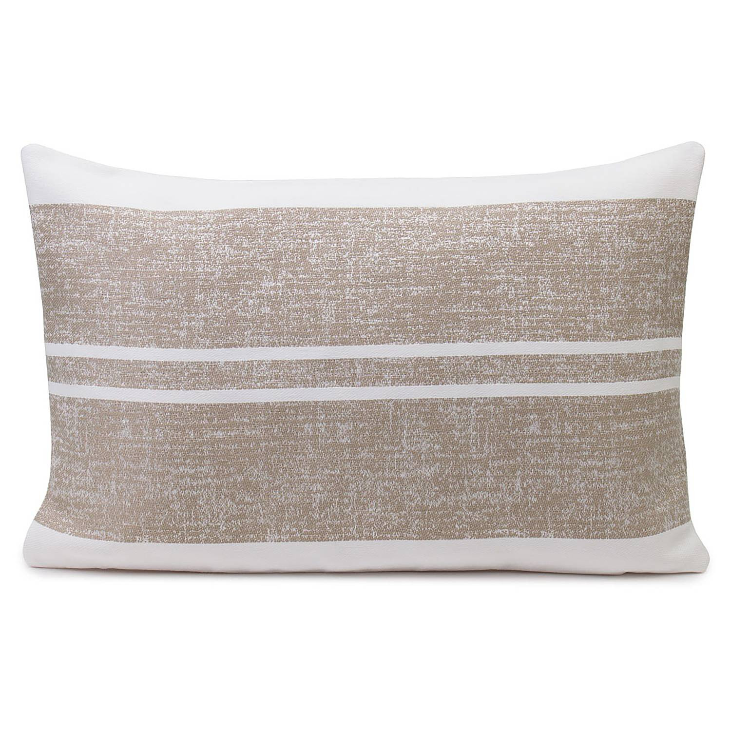 home24 Kussensloop Java bruin/taupe gestreept mixweefsel B: 60 cm, H: 40 cm
