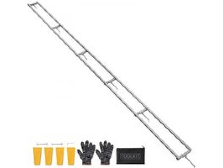 VEVOR Rail de Guidage pour Scierie Mobile Portative, Portée de Coupe 4,57 m, Guide à Rail Réglable Aluminium pour Tronçonneuse, avec 6 Barres Transversales, 4 Cales, pour Constructeurs et Menuisiers