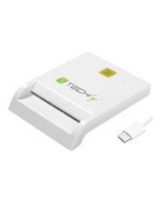 Techly USB-C Stecker Chipkartenleser weiß EN 60950 Weiß (I-CARD-CAM-USB2TYC)