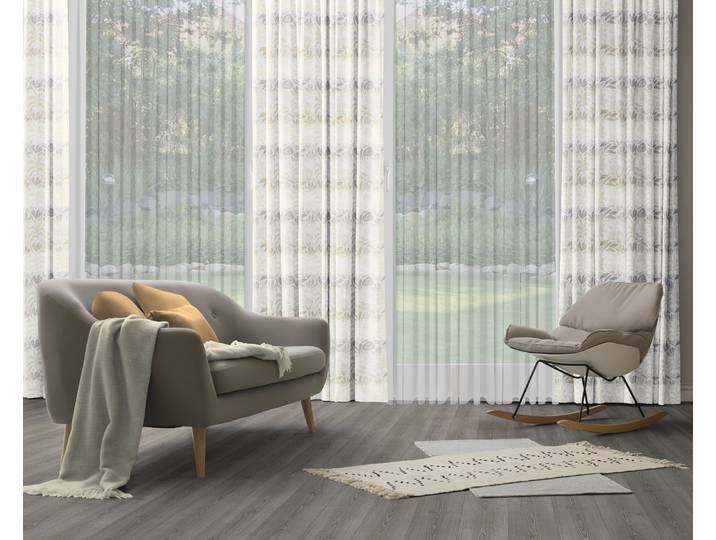Vorhang WIRTH Kairo Gr. 2, beige (natur), B:132cm H:175cm, Jacquard, Baumwolle, Polyester, Gardinen, Vorhang