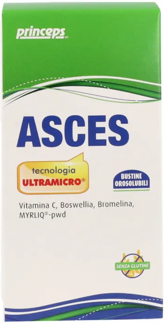 PRINCEPS Srl Asces Integratore Alimentare 10 Buste – Mirra, Bromelia, Vitamina C