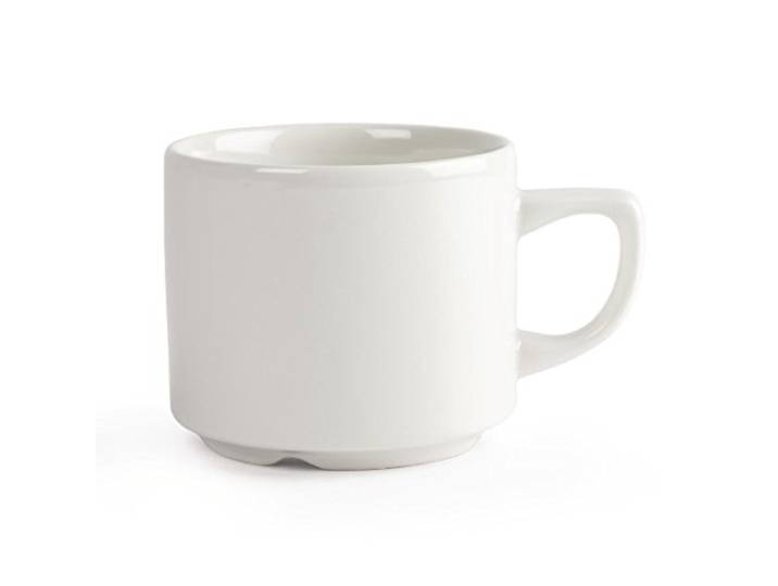 Churchill Super Verglastes P740 KBJ stapelbar Ahorn Tee Tasse, weiß (24 Stück)