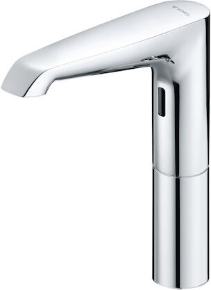Mitigeur lavabo infrarouge Schell XERIS E2 002660699 HD-K grand, compartiment à piles 6 V, IP 65, chromé
