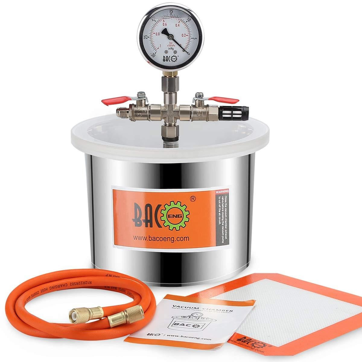 Omgoods RVS Vacuumkamer van 6,8 l voor professioneel gebruik