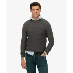 Superdry für Herren. M6110681A Light Texture Pullover grau (M), Lässig, Baumwolle
